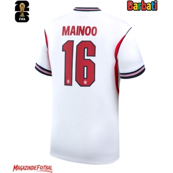 Anglia Kobbie Mainoo #16 Tricou Fotbal Replică Mondial 2026 Barbati Acasa